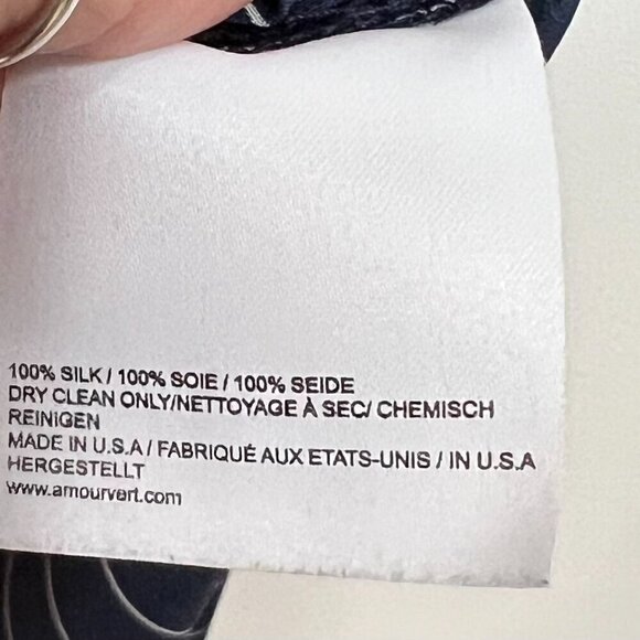 Amour Vert Dress Womens Size Medium Silk Striped Made in USA - Picture 3 of 6